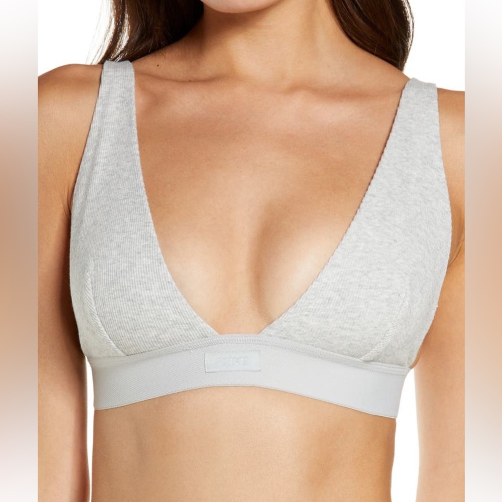SKIMS Cotton Rib Plunge Bralette